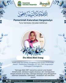 PEMKAL HARGOMULYO TURUT BERDUKA CITA ATAS WAFATNYA IBU MIMI